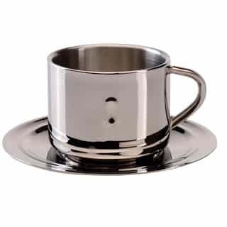 BergHOFF Stainless Steel Coffee Cup with Saucer