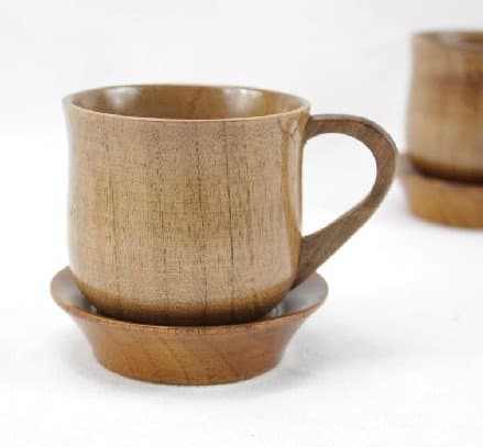 Wooden Coffee Cup with Coaster by WEIWU