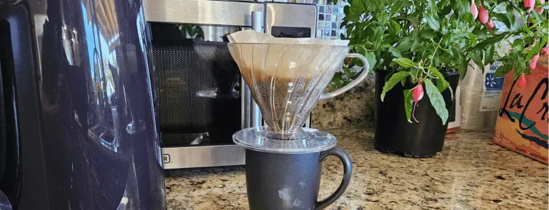 Brewing Pour Over Coffee In A Hario V60